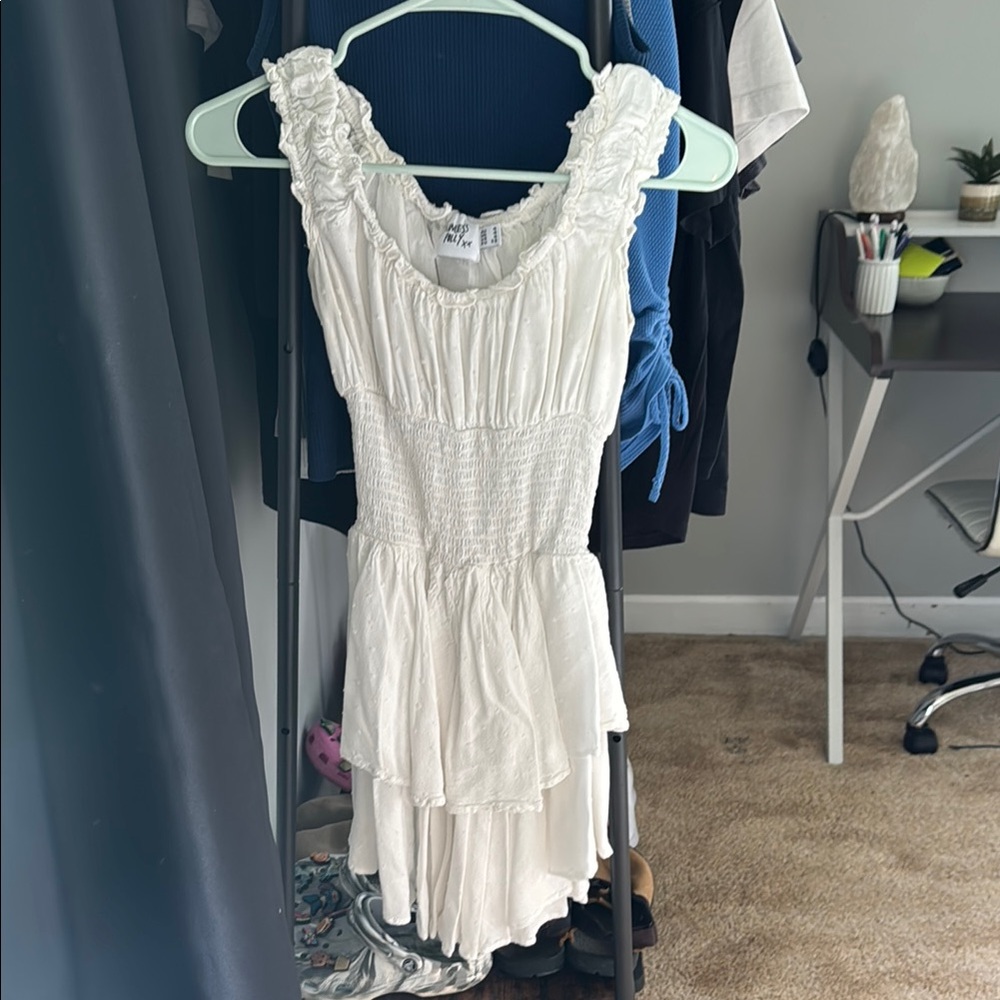 Princess Polly White Ruffle Dress